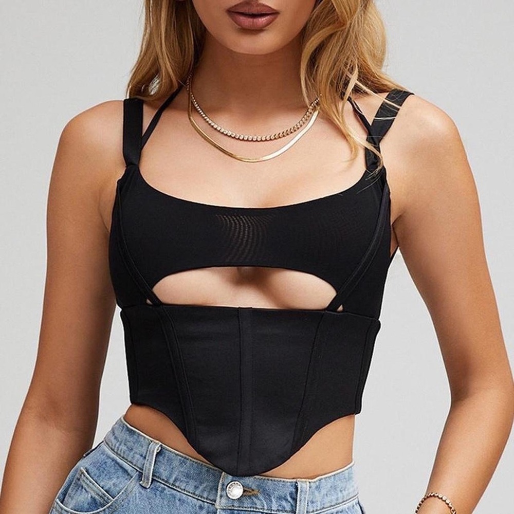 House of CB / Mistress Rocks
‘Boldness’ Cutout Corset Top